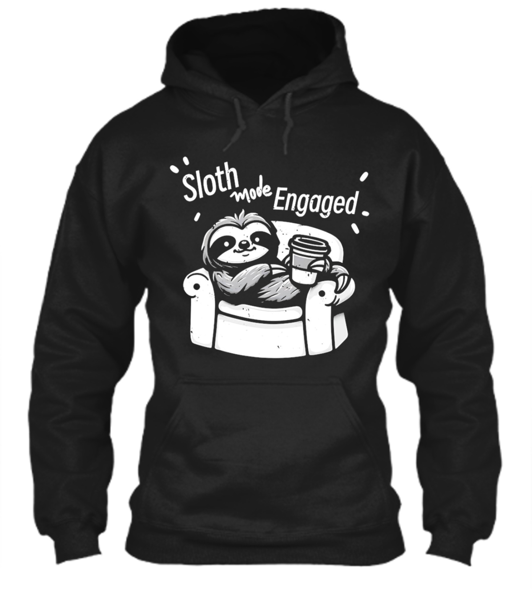 Sloth Mode Engaged Relaxing Sloth With Coffee On Couch Shirt