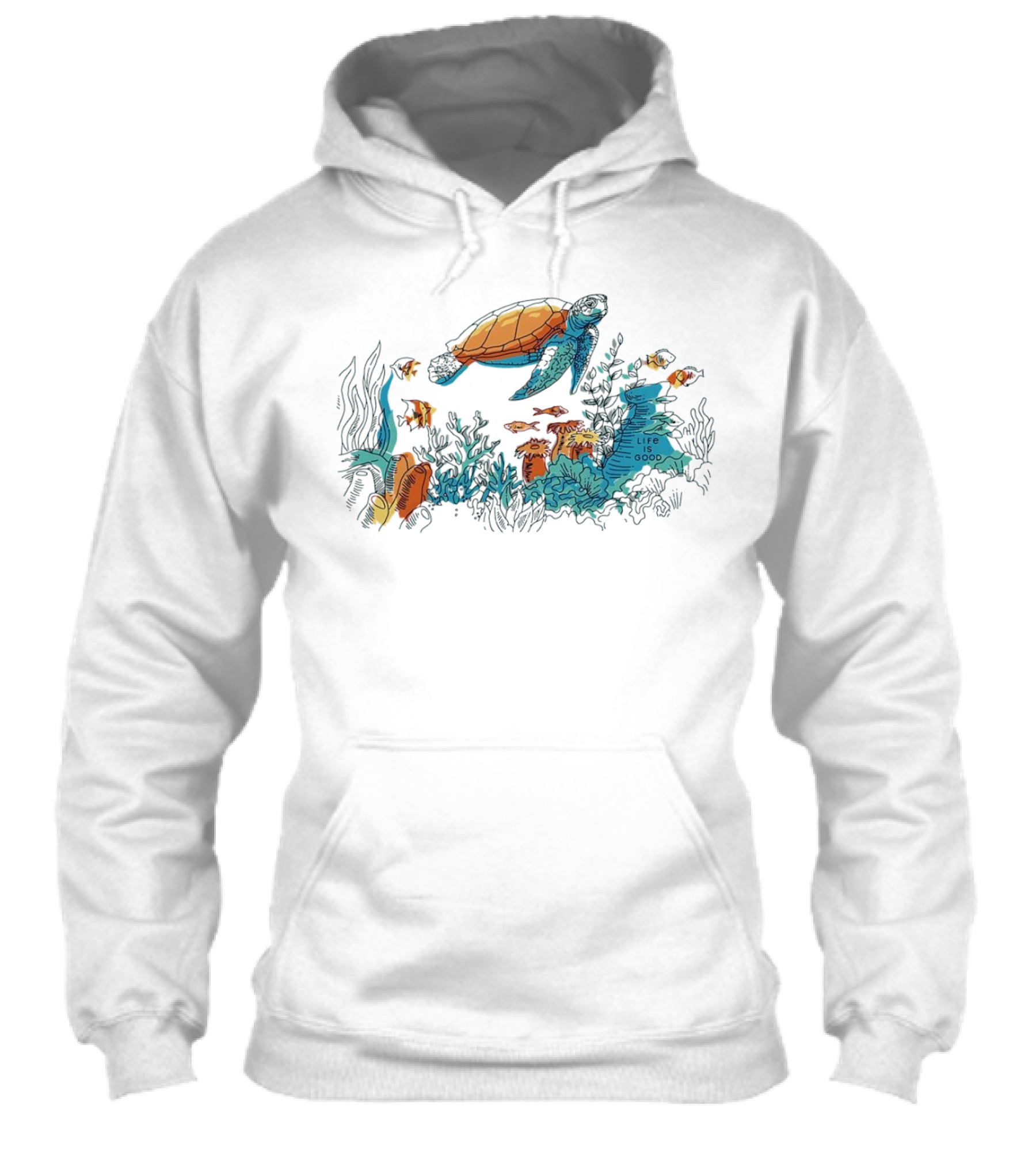 Life Is Good Turtle Oceanscape Boxy Crusher Shirt