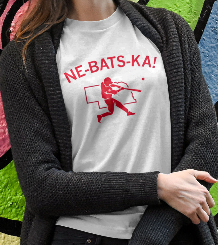 Nebraska Cornhuskers Nebatska Baseball Player Nebraska Outline Shirt
