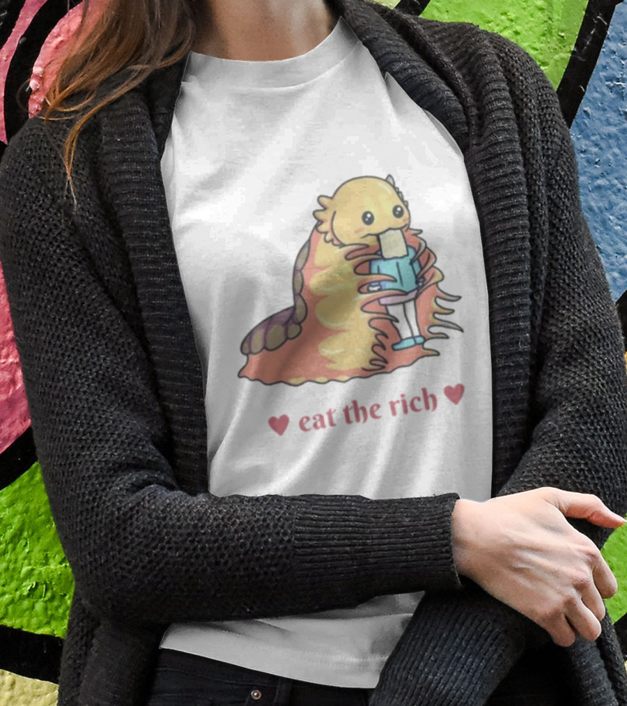The Space Slug Eat The Rich Heart Shirt