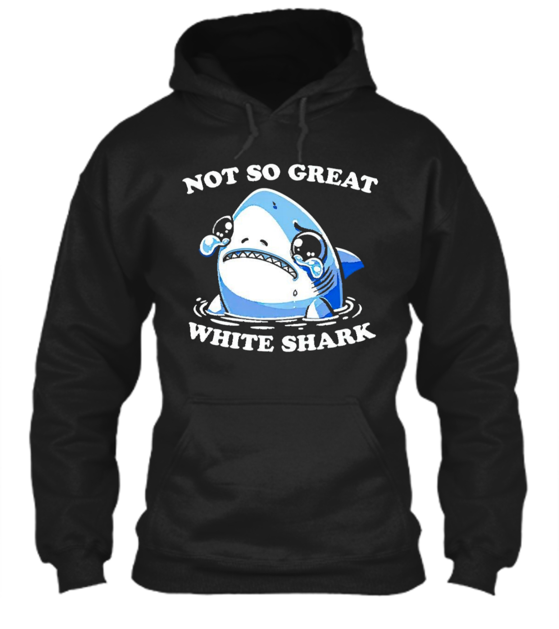 Not So Great White Shark Sad Crying Cartoon Shirt