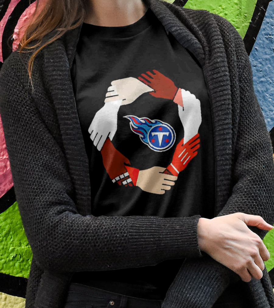 Tennessee Titans Unity Logo Hands Circle Shirt