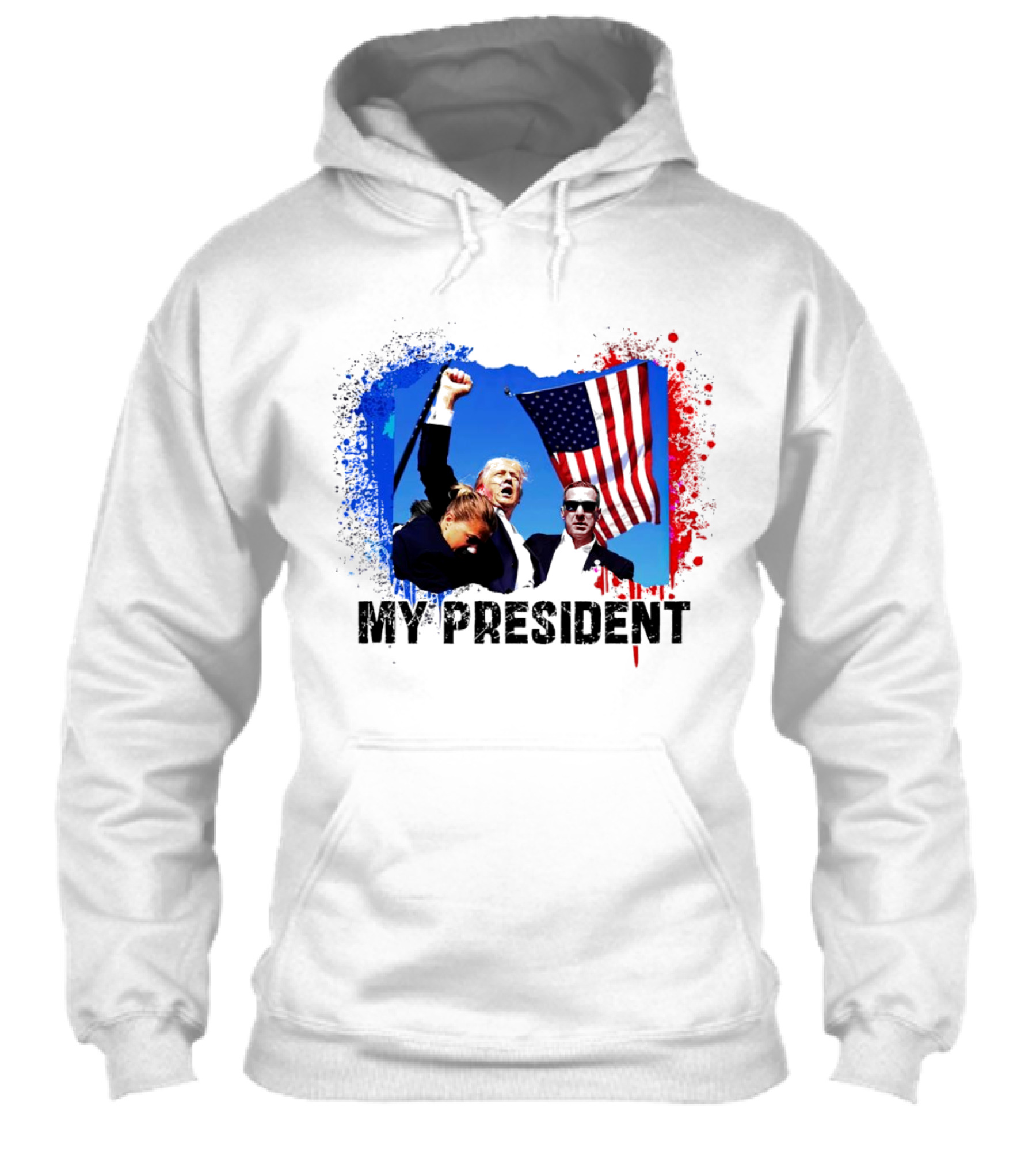 Trump Is My President Fight 2024 Rally With American Flag And My President Text Shirt