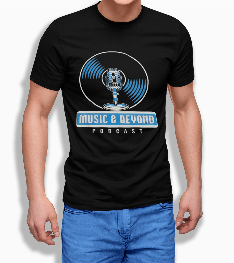 Music And Beyond Podcast Vinyl Microphone Shirt