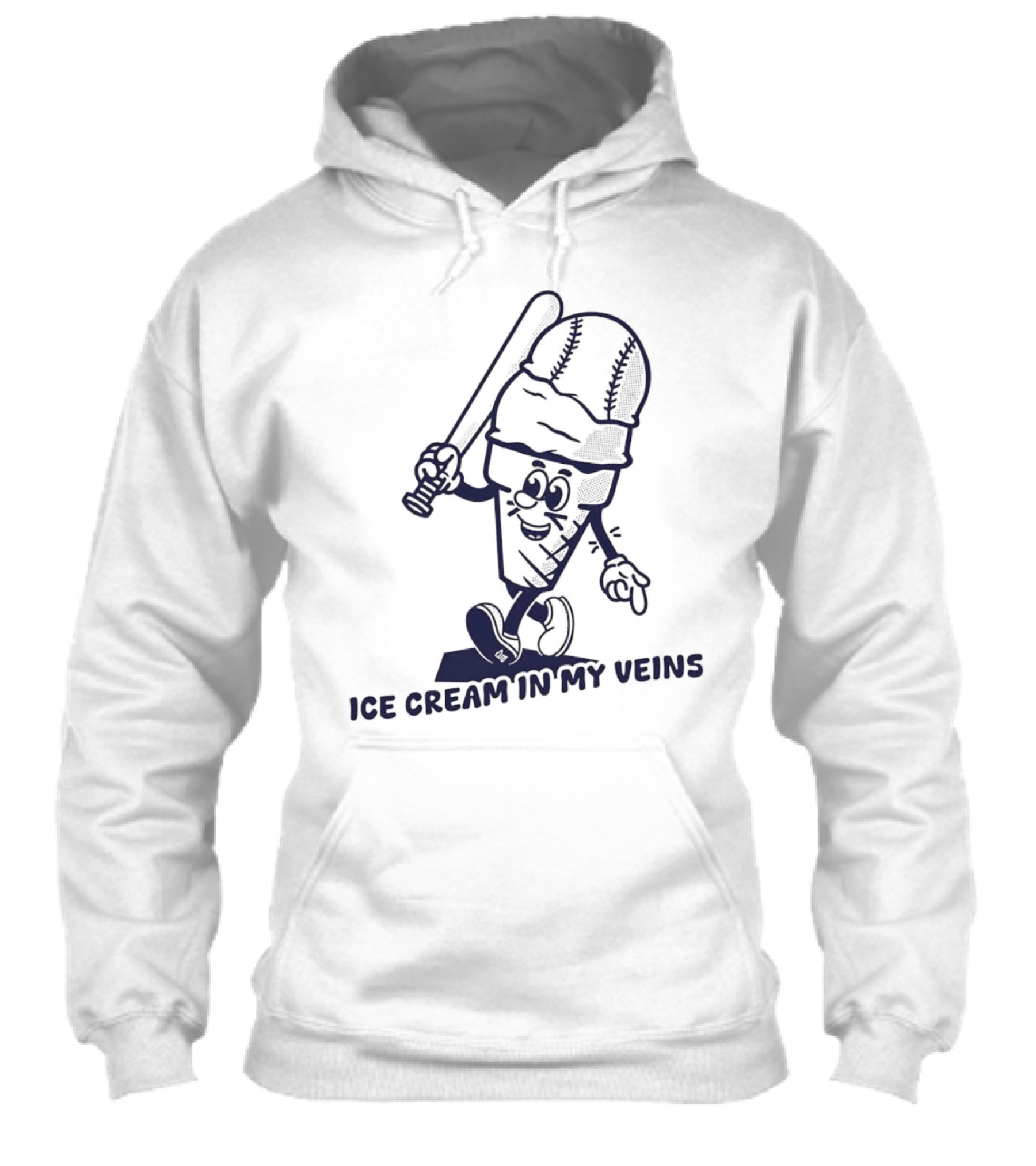 Ice Cream In My Veins Baseball Cone Bat Character Shirt