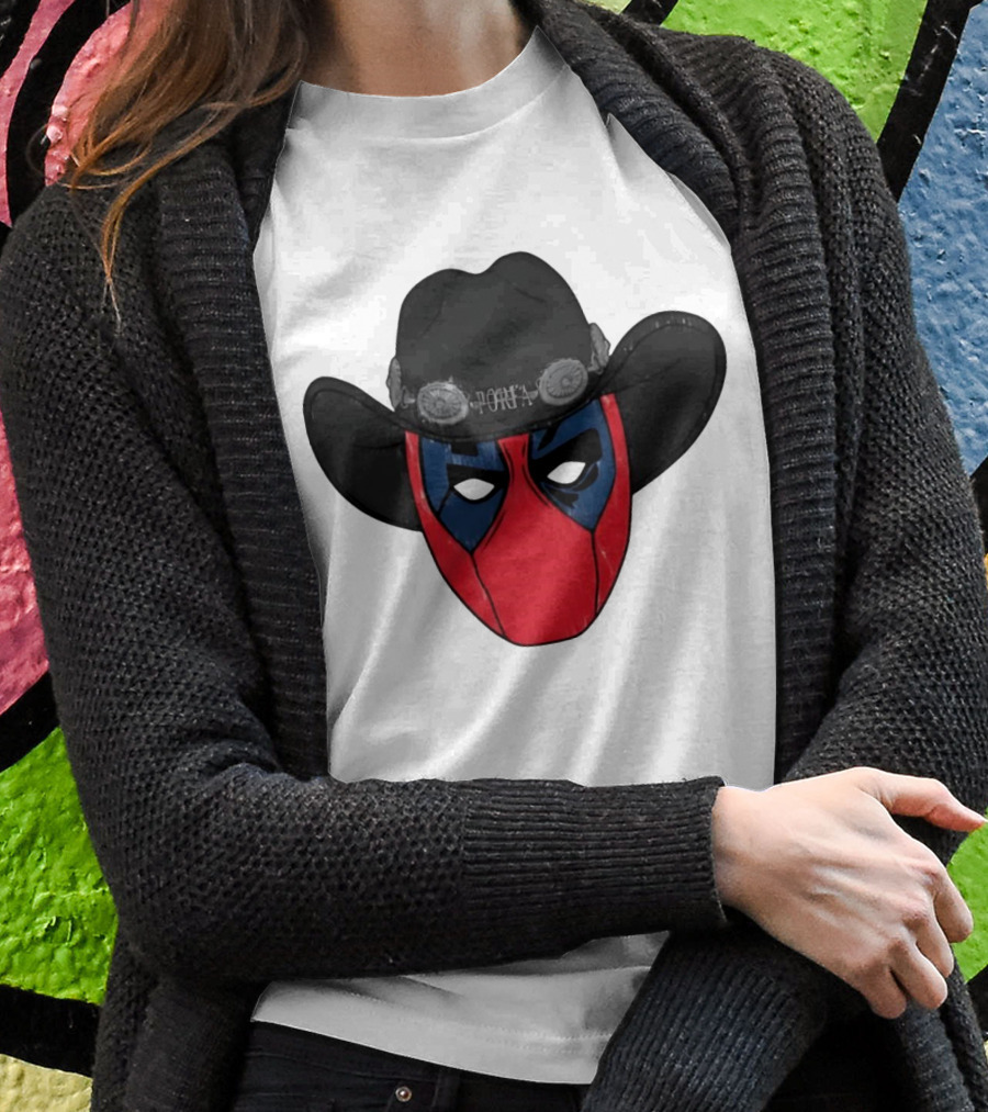 Por Favor Porfapool Deadpool Cowboy Hat Mask Shirt