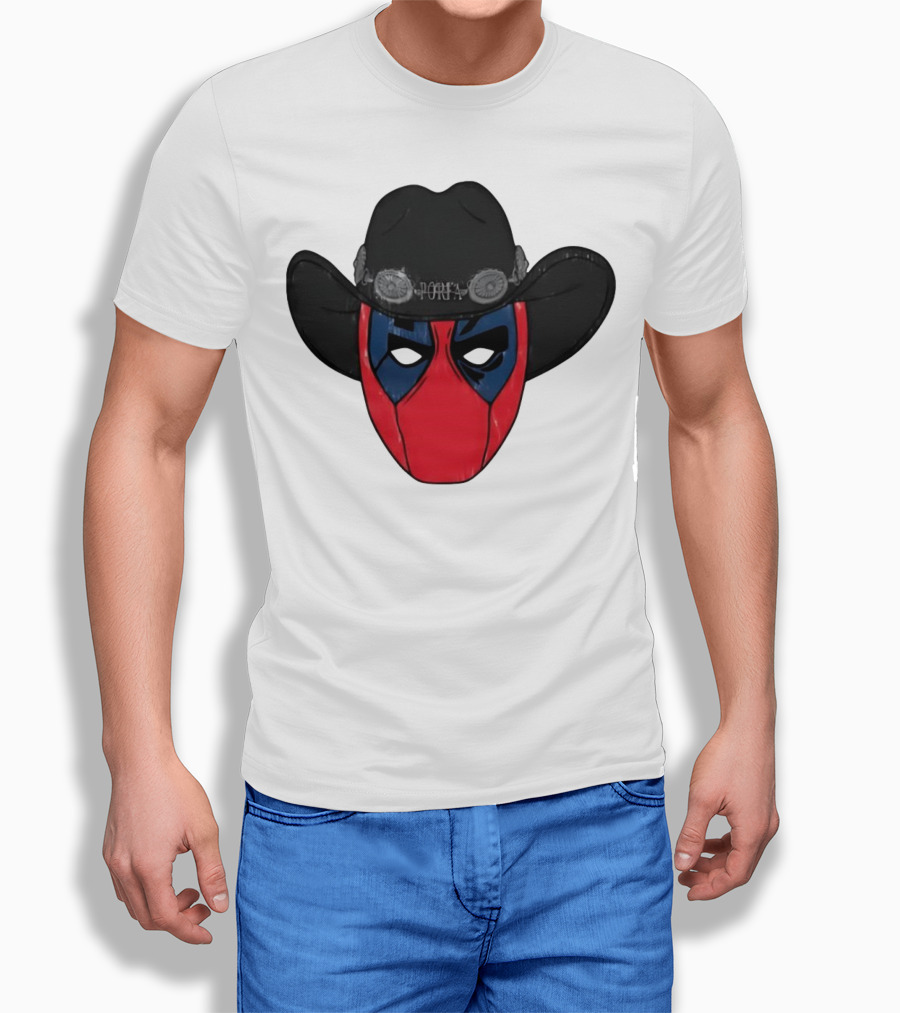 Por Favor Porfapool Deadpool Cowboy Hat Mask Shirt