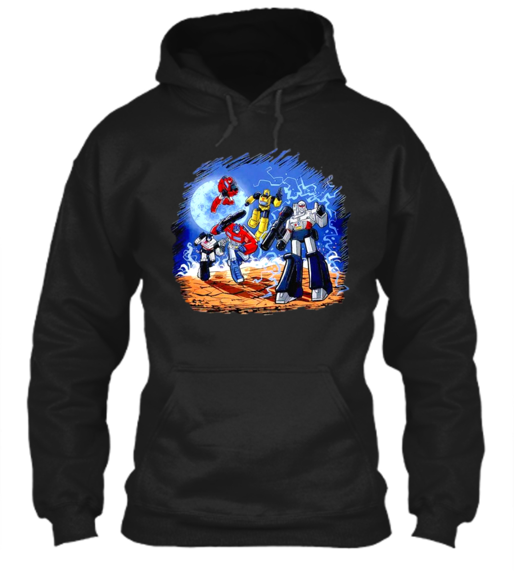 Transformers Bots Cartoon Battle Scene Shirt