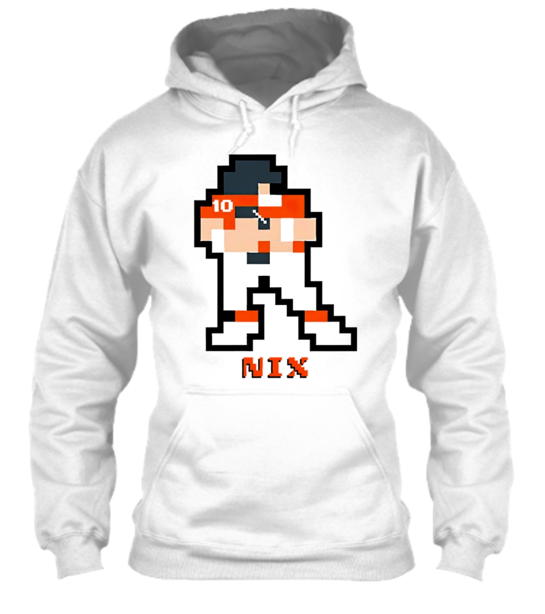 Bo Nix 8Bit Pixel Art 10 Block Figure Shirt