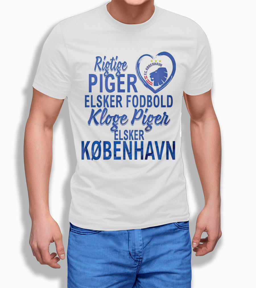 Rigtige Piger Elsker Fodbold Kloge Piger Elsker Kbenhavn Fc Shirt