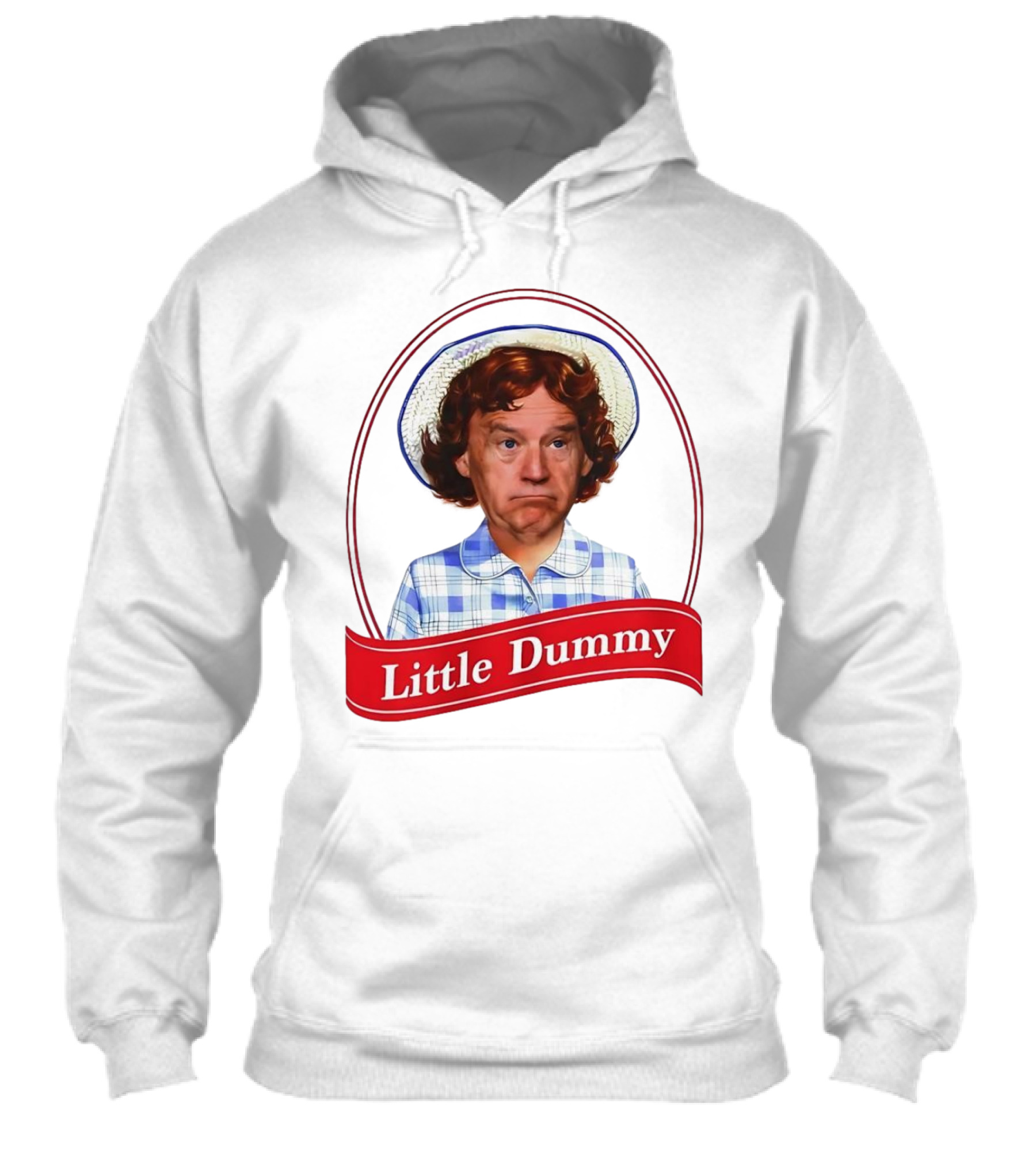 Little Dummy Biden Parody Plaid Hat Oval Frame Shirt