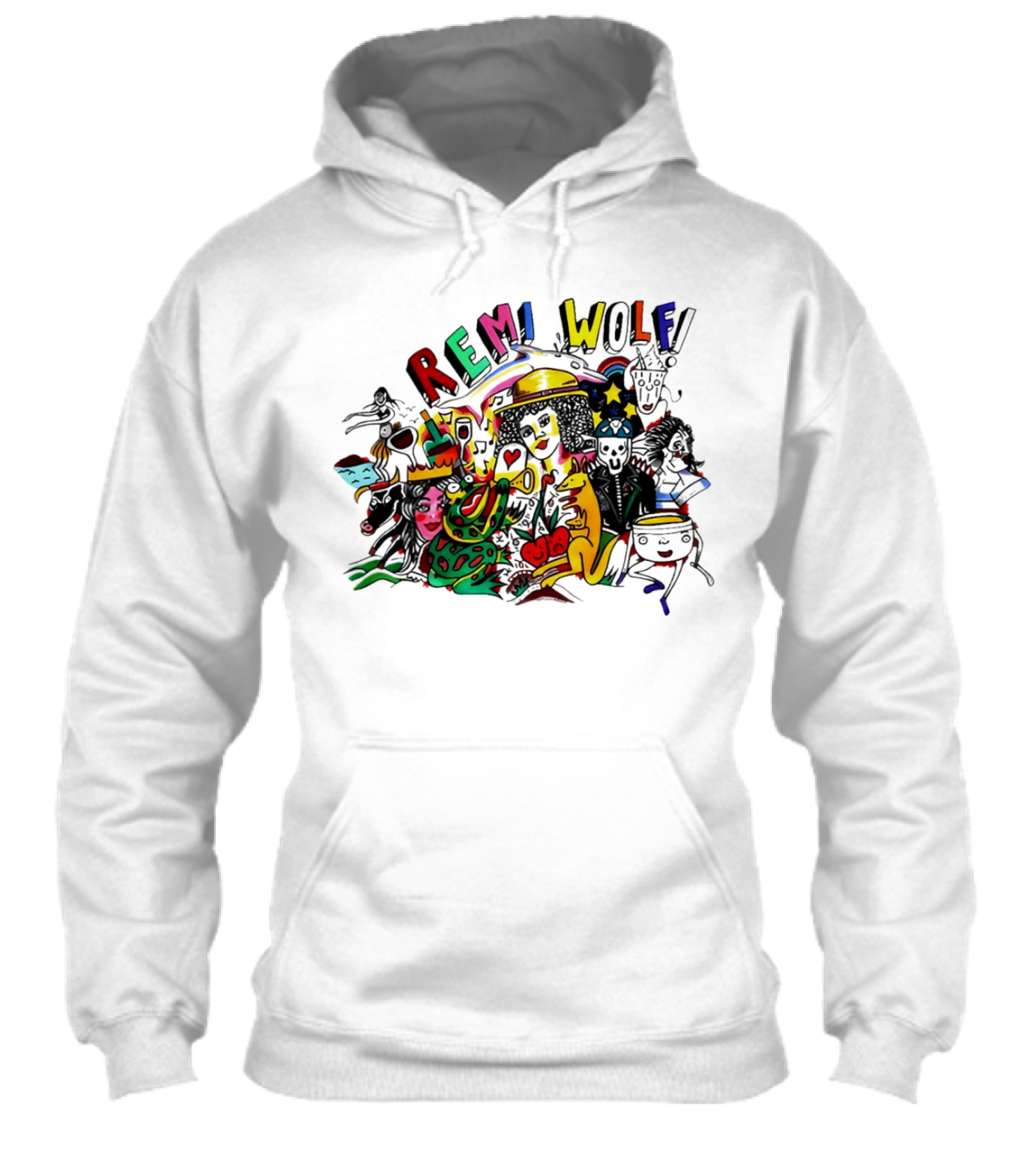 Big Ideas Remi Wolf Colorful Doodle Animation Shirt