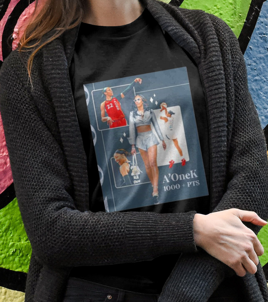 Aja Wilson Aonek 1000 Pts 22 Aces Basketball Achievement Shirt