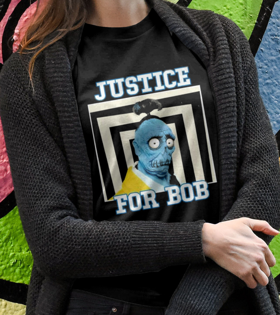 Justice For Bob Beetlejuice Movie Parody Blue Zombie Character Shirt