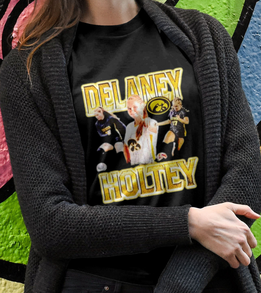 Delaney Holtey Iowa Hawkeyes Soccer Retro Styling Shirt