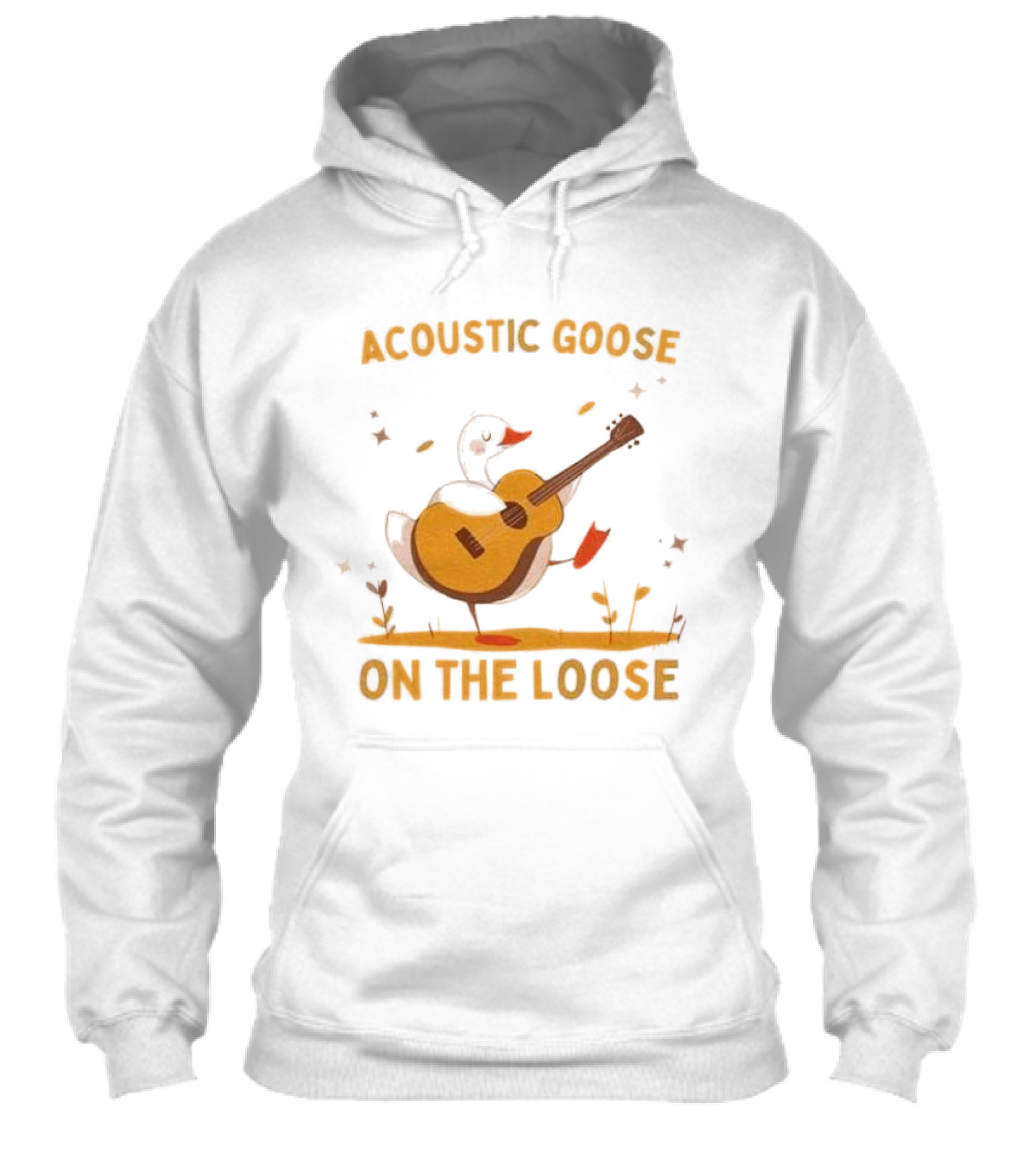 Acoustic Goose On The Loose Silly Meme Goose Playing Guitar Shirt