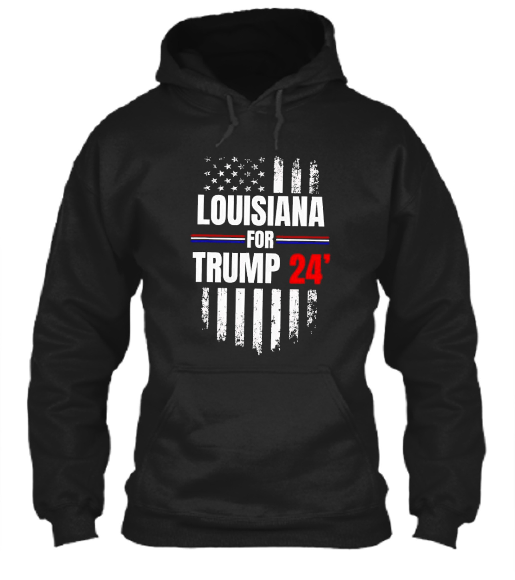 Louisiana For Trump 24 American Flag Stripes Stars Shirt