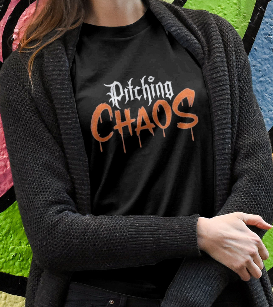 Pitching Chaos Detroit Tigers Baseball Shirt