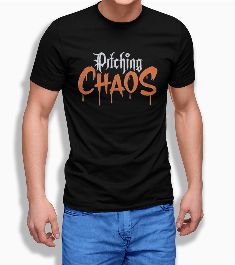 Pitching Chaos Detroit Tigers Baseball Shirt
