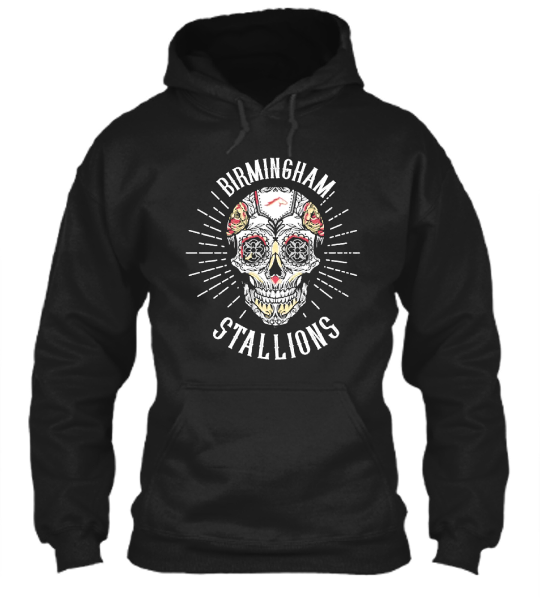 Birmingham Stallions Dia De Los Muertos Skull Shirt