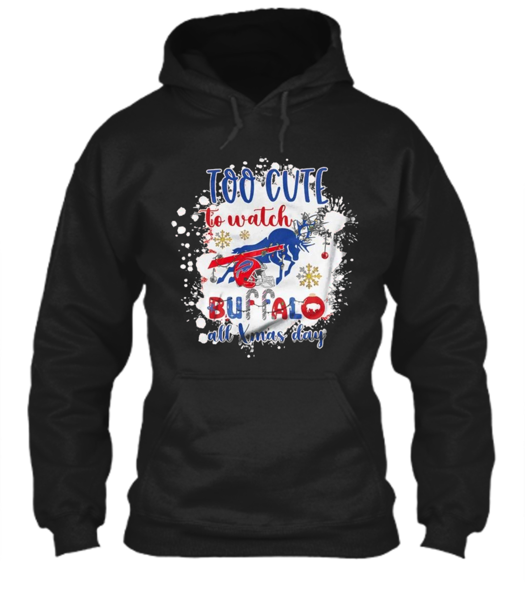 Too Cute To Watch Buffalo All Xmas Day Shirt