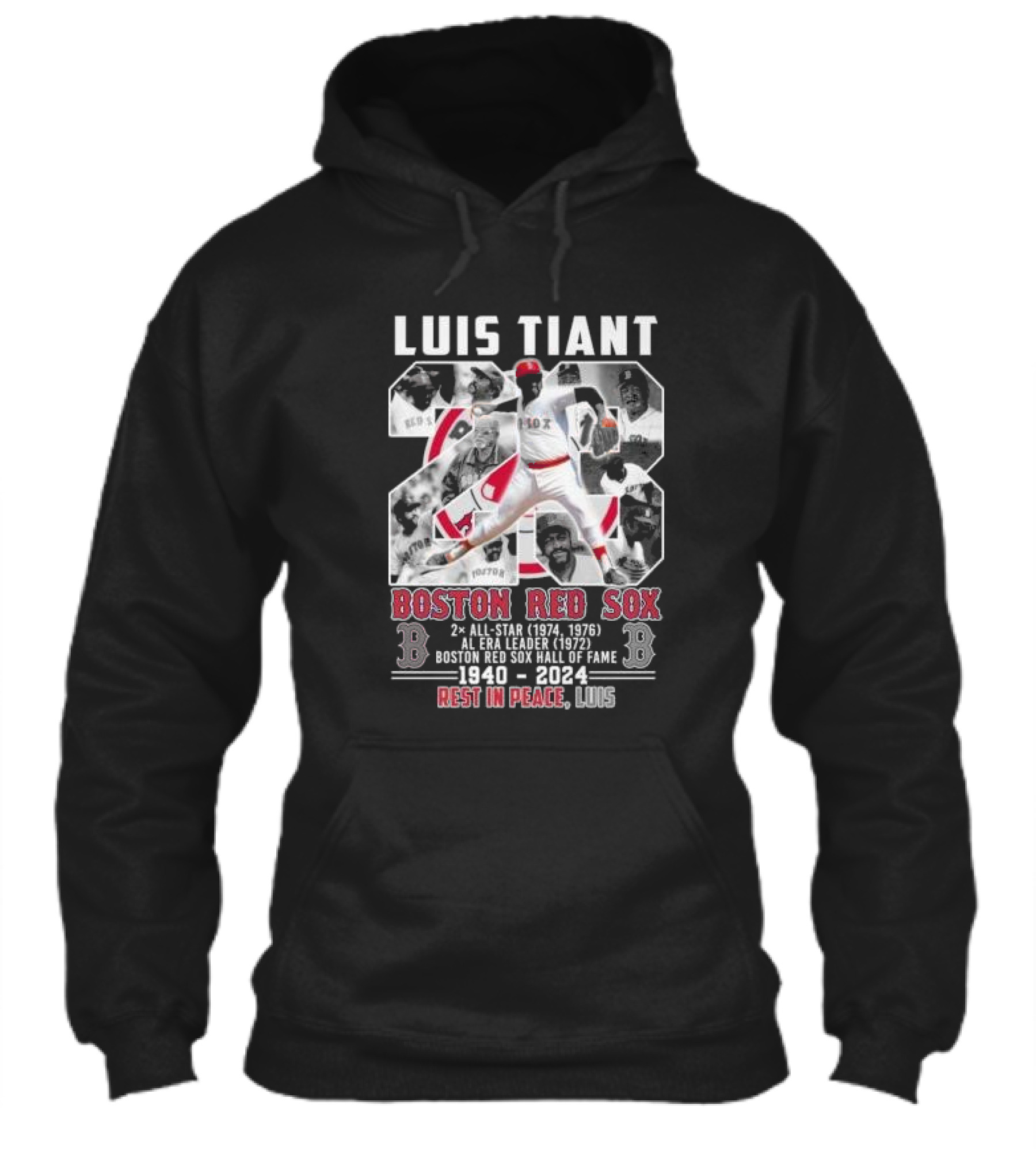 Luis Tiant Boston Red Sox 2X Allstar Era Leader Hall Of Fame 19402024 Rest In Peace Shirt