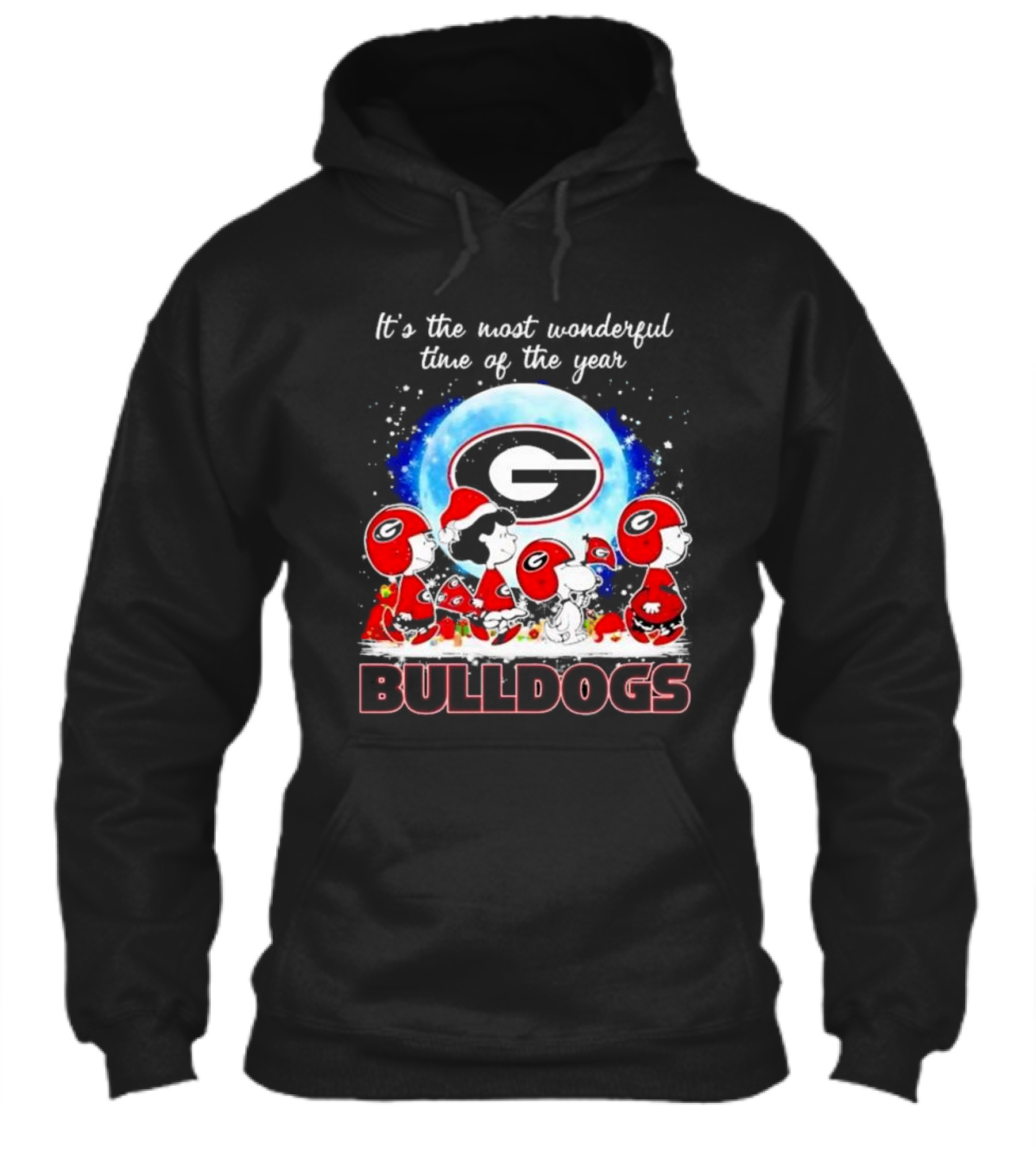 Peanuts Georgia Bulldogs Most Wonderful Time Christmas Shirt