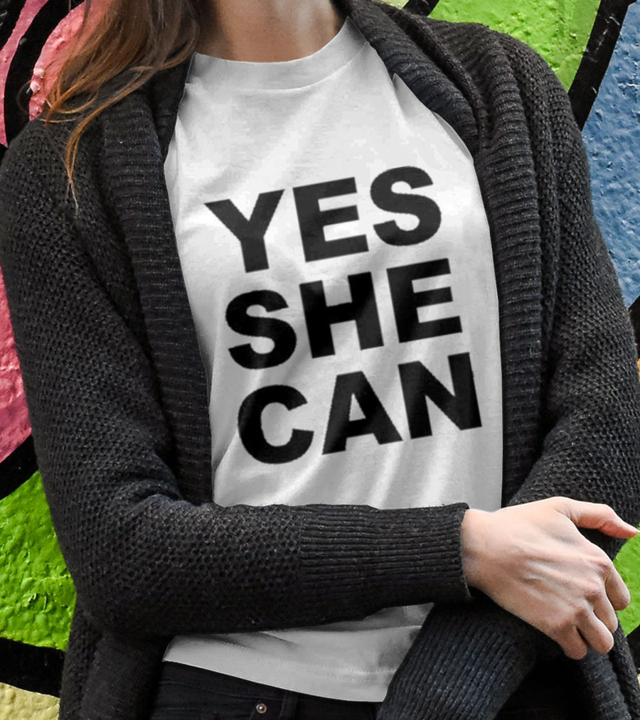Yes She Can Empowerment Affirmation Oprah Winfrey Inspirational Message Shirt