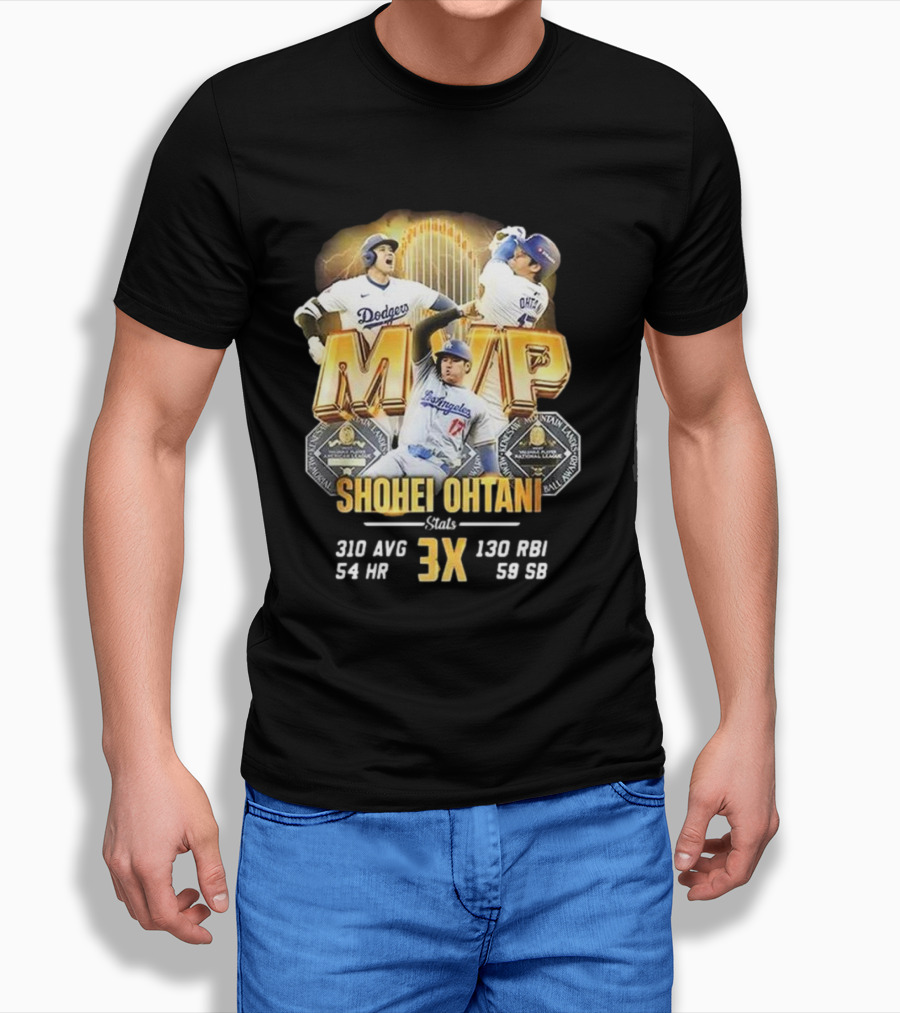 Los Angeles Dodgers Shohei Ohtani Mvp 2024 3X 310 Avg 54 Hr 130 Rbi 59 Sb Shirt