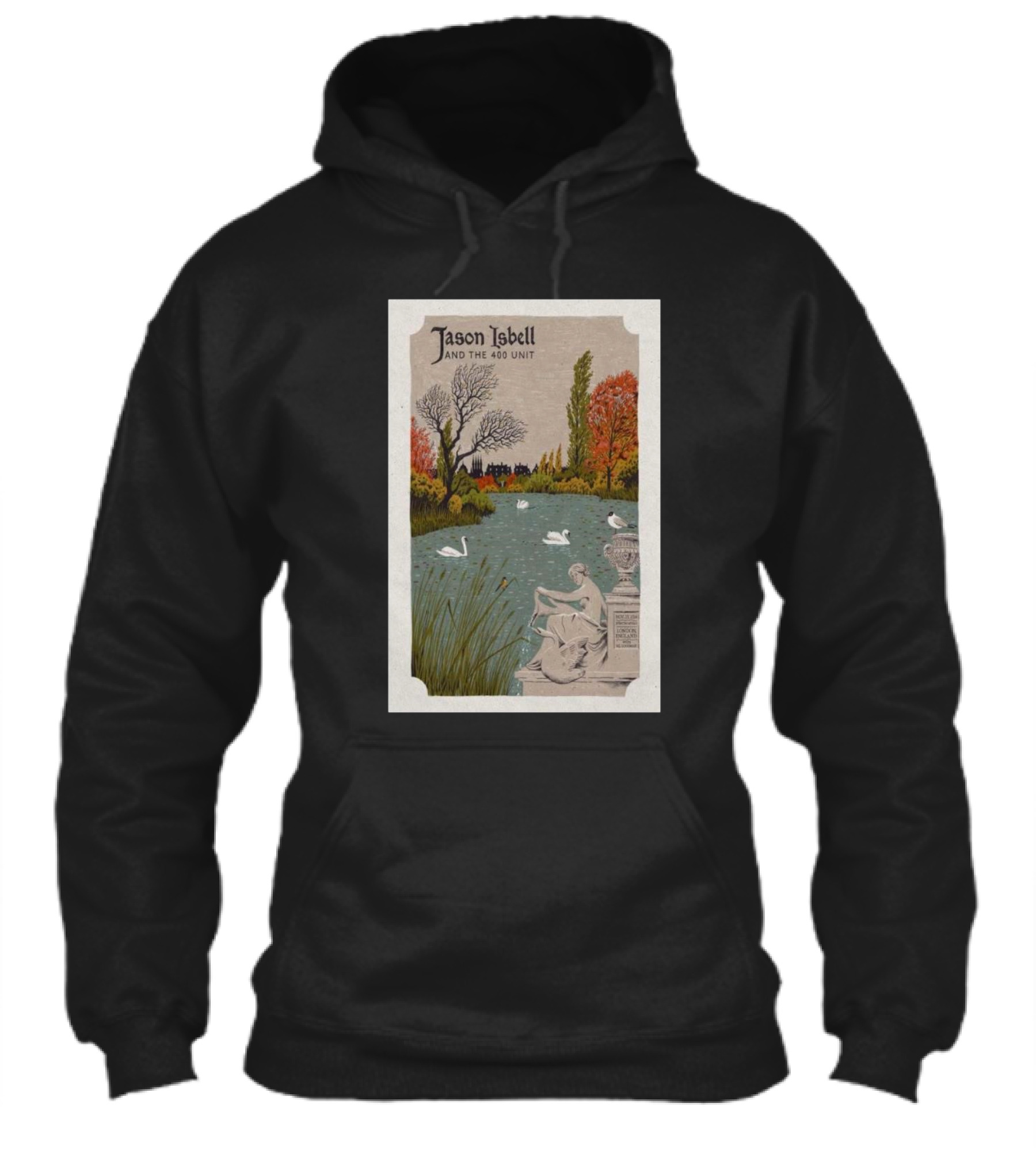 Jason Isbell And The 400 Unit Eventim Apollo London Uk 11252024 Concert Poster With Swans And Autumn Landscape Shirt