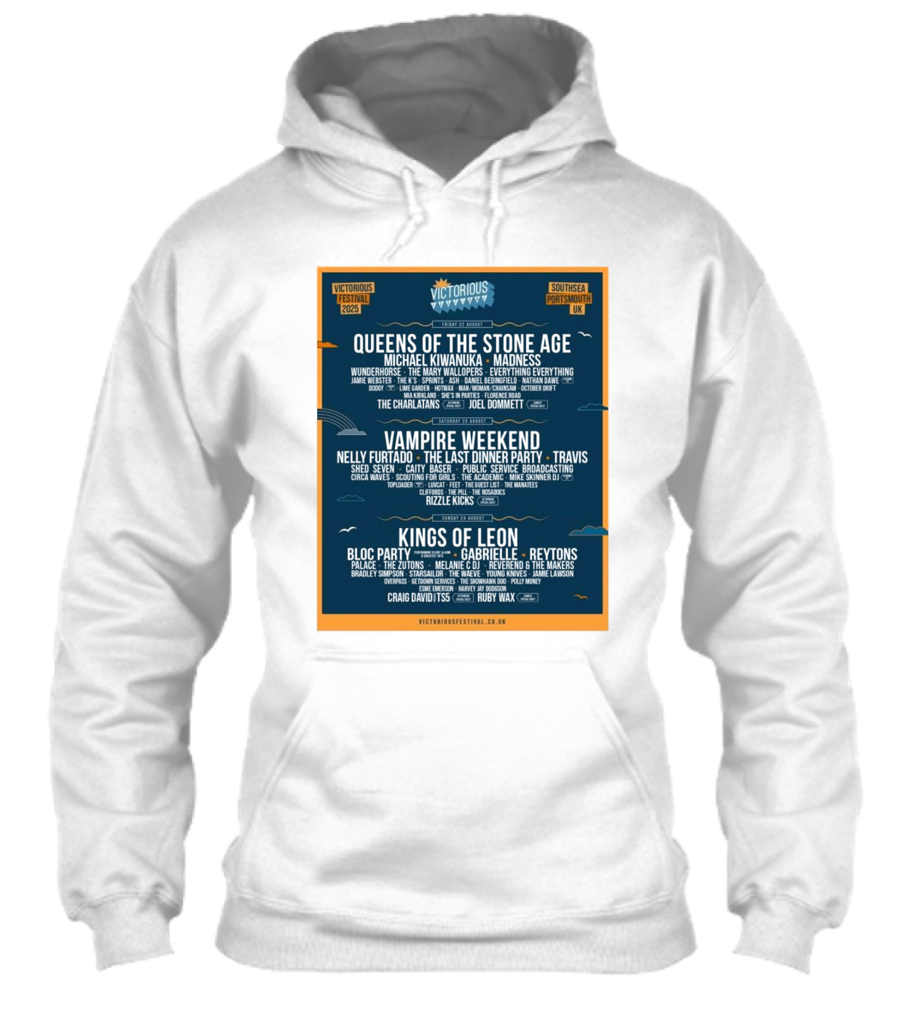 Victorious Festival 2025 Southsea Portsmouth Uk Lineup Featuring Queens Of The Stone Age Vampire Weekend Kings Of Leon From August 22 To 24 Shirt