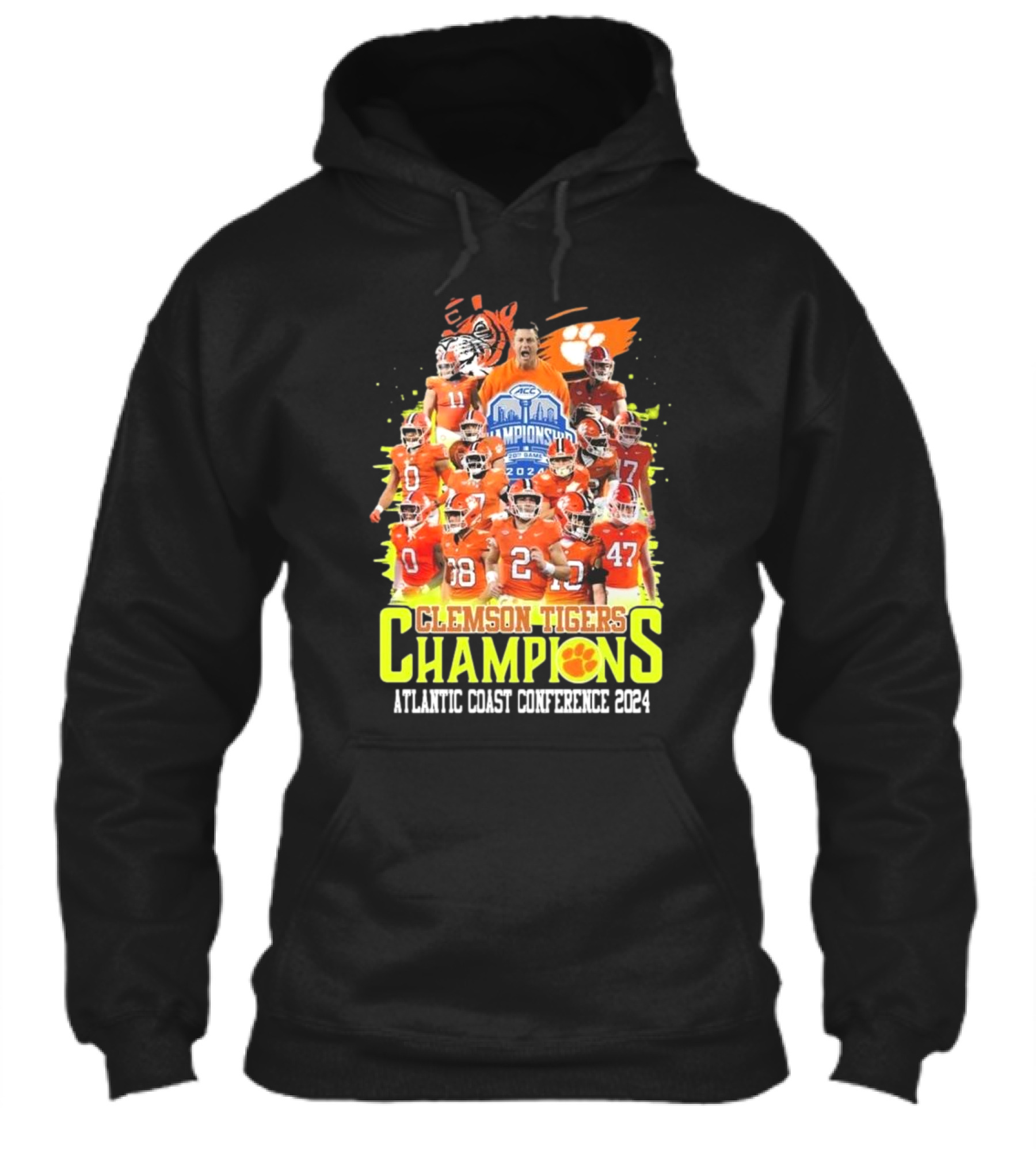 Clemson Tigers Champions Atlantic Coast Conference 2024 All Players Ncaa Acc Championship Shirt