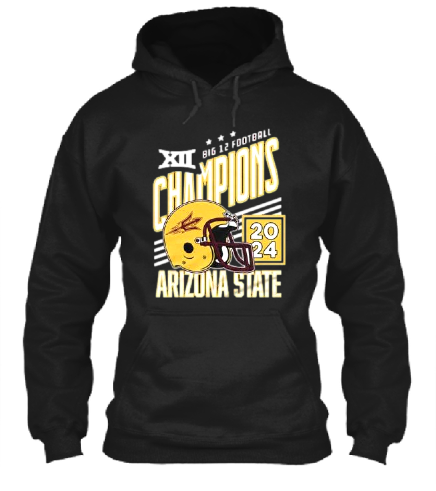 Arizona State 2024 Big 12 Football Champions Helmet Shirt
