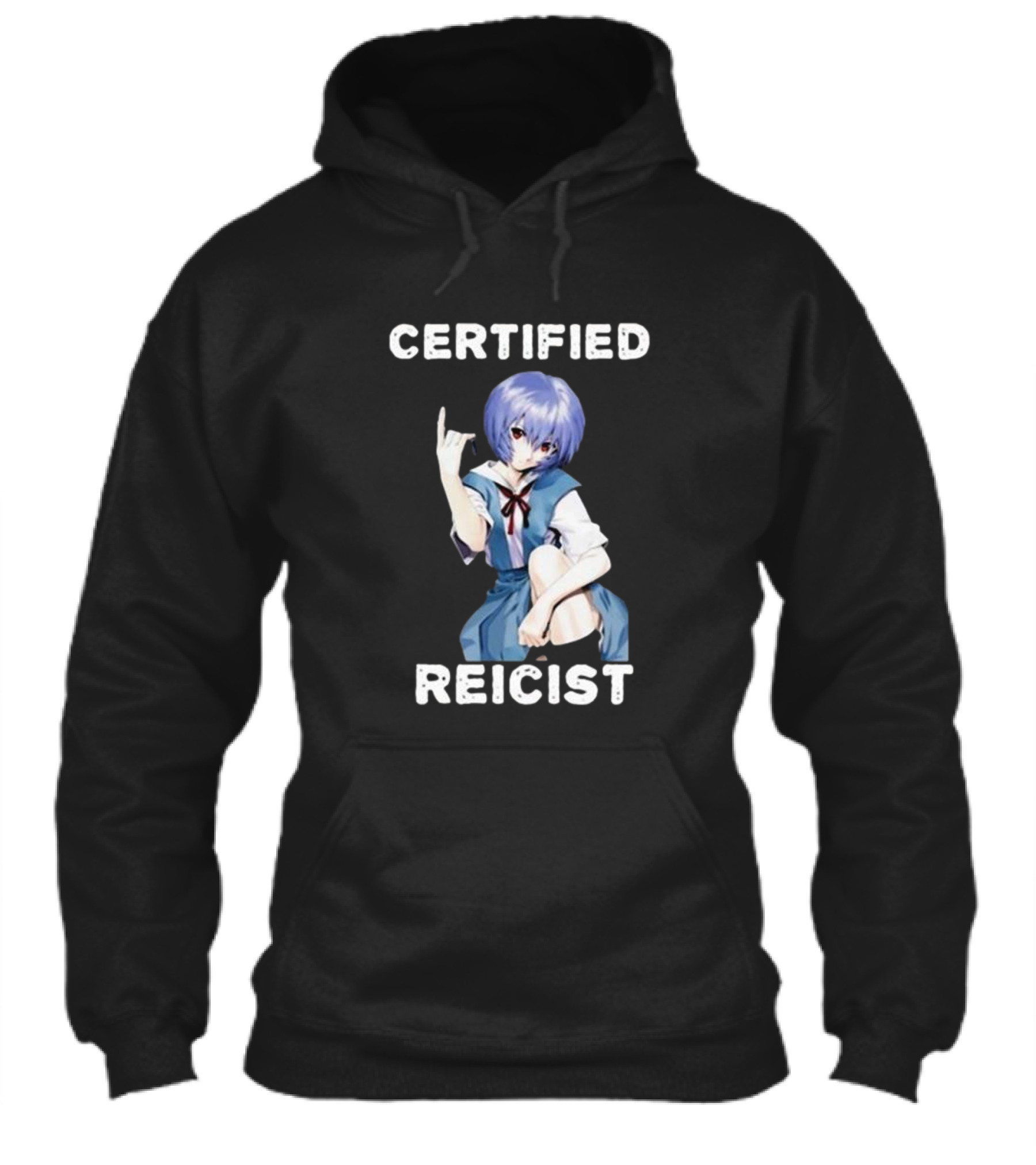 Certified Reicist Rei Ayanami Eva Blue Hair School Uniform Shirt