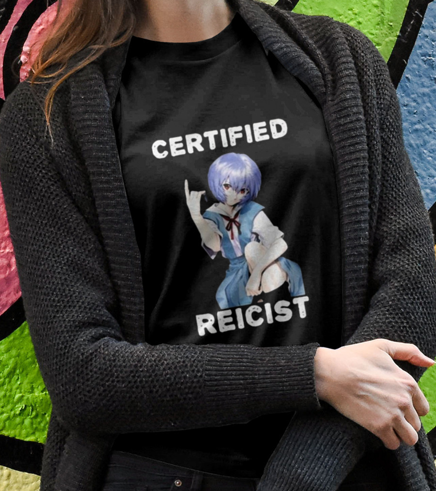 Certified Reicist Rei Ayanami Eva Blue Hair School Uniform Shirt