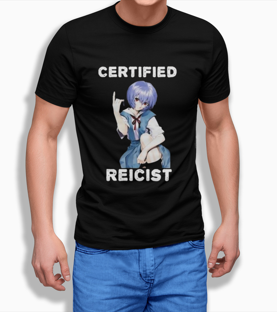 Certified Reicist Rei Ayanami Eva Blue Hair School Uniform Shirt