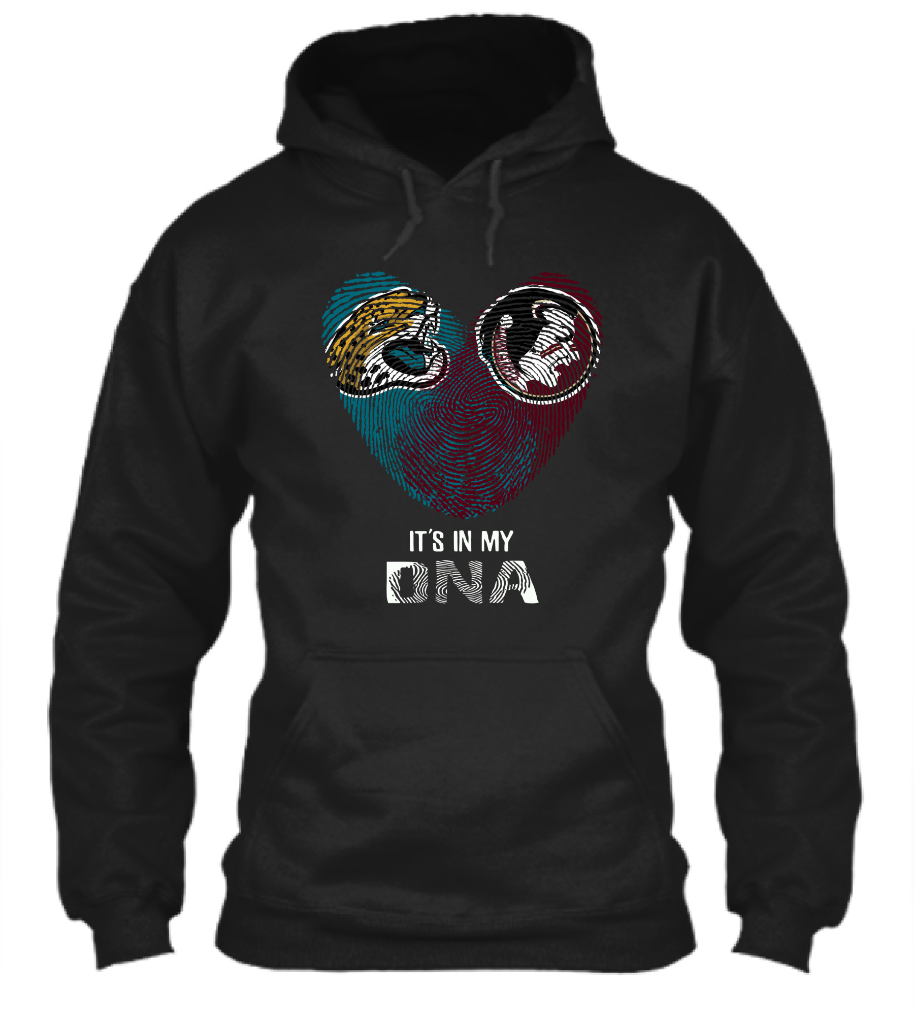 Jaguars Seminoles Heart Fingerprint Its In My Dna Shirt