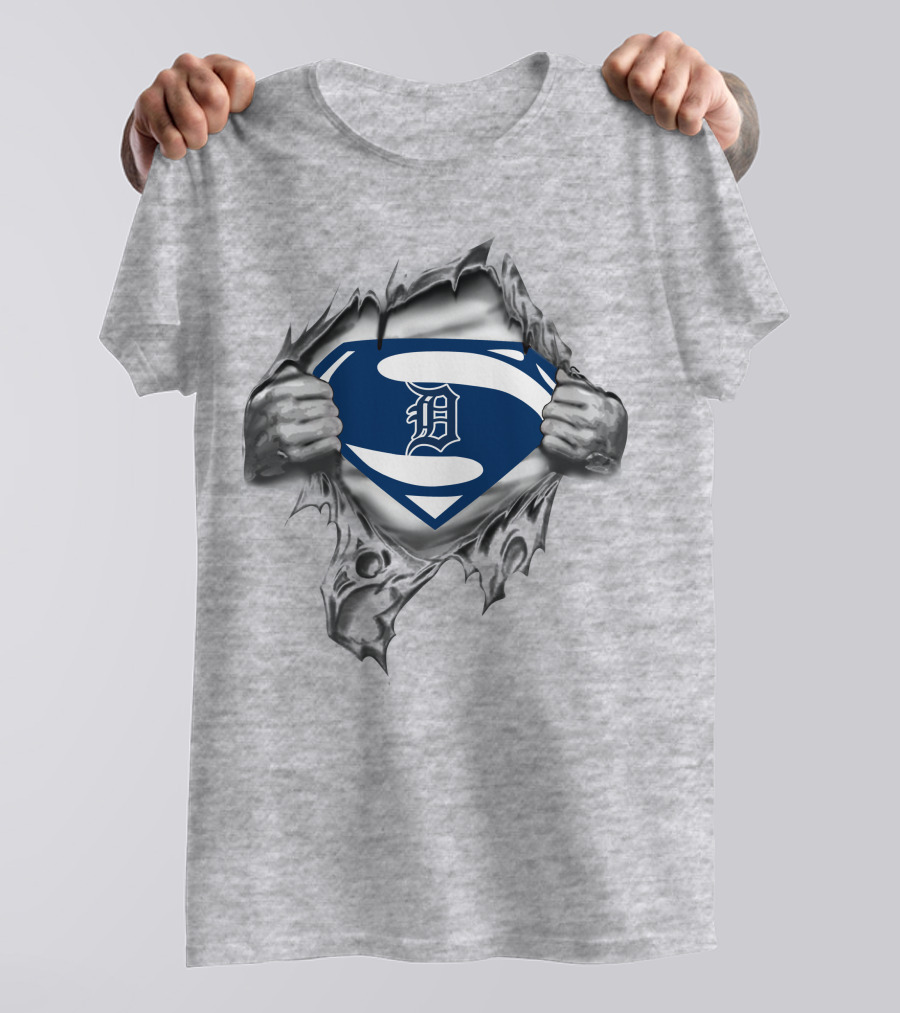 Cubs Superman Baseball Logo Rip Shirt