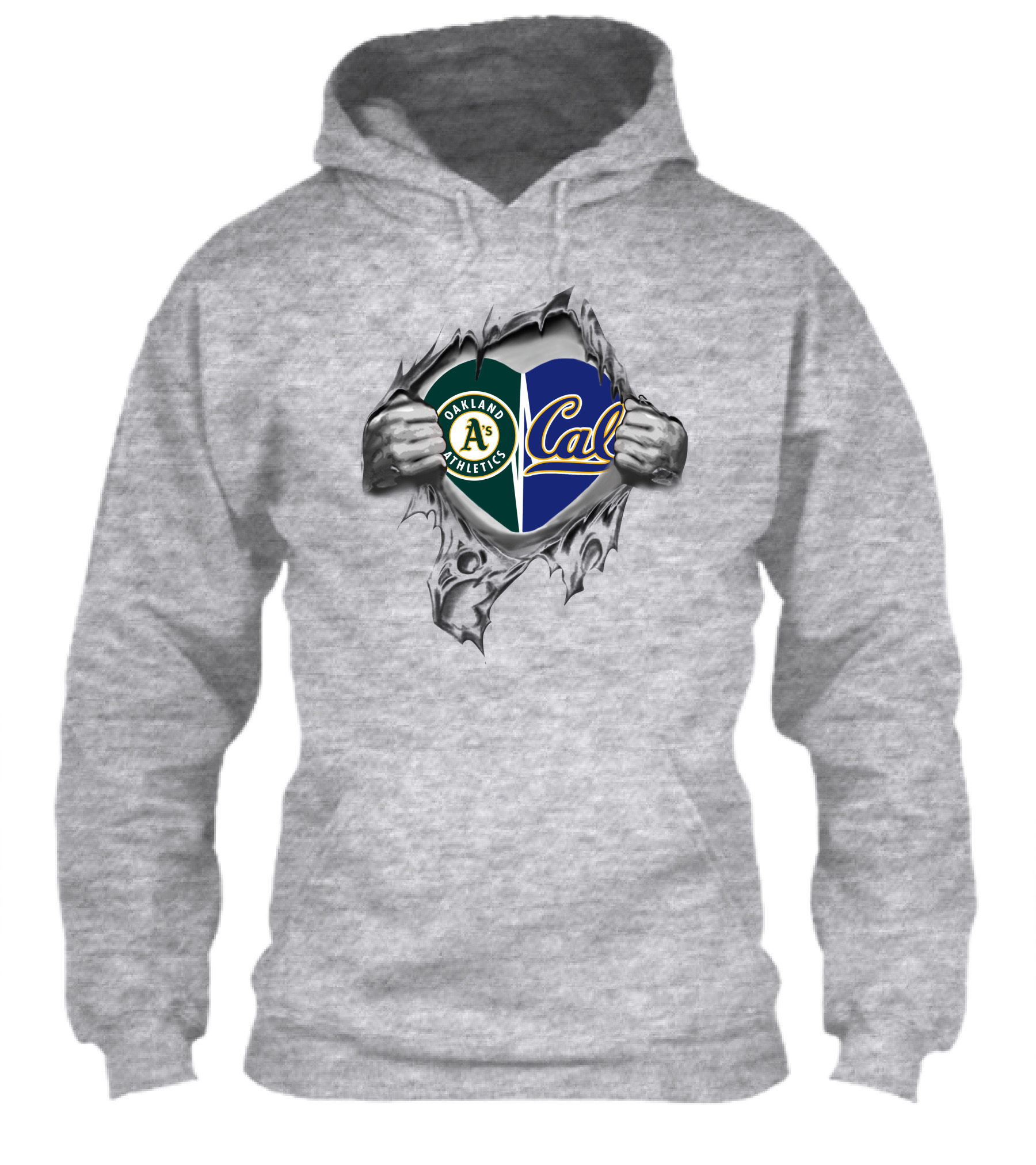 Oakland Athletics Cal Berkeley Split Heart Rip Shirt
