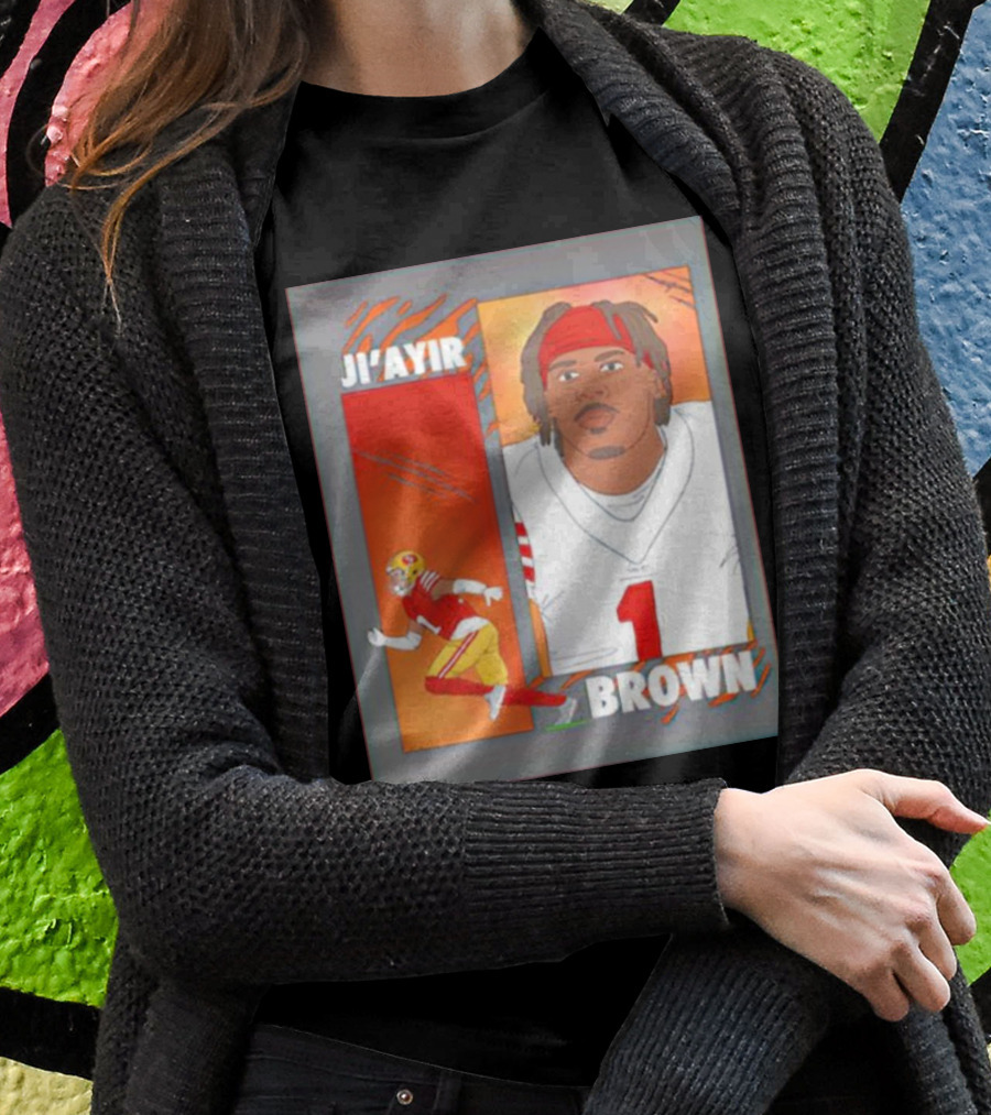 Jiayir Brown Football Portrait And Action Shirt