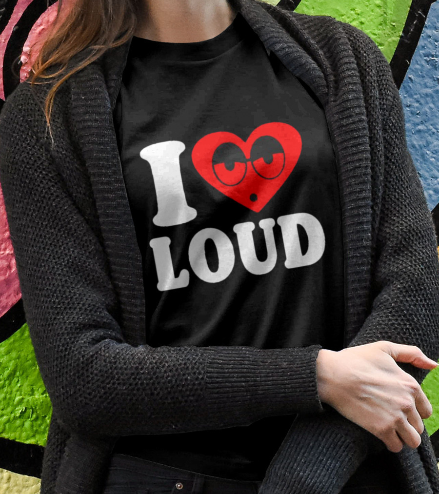 I Love Loud Heart Glasses Emoji Shirt