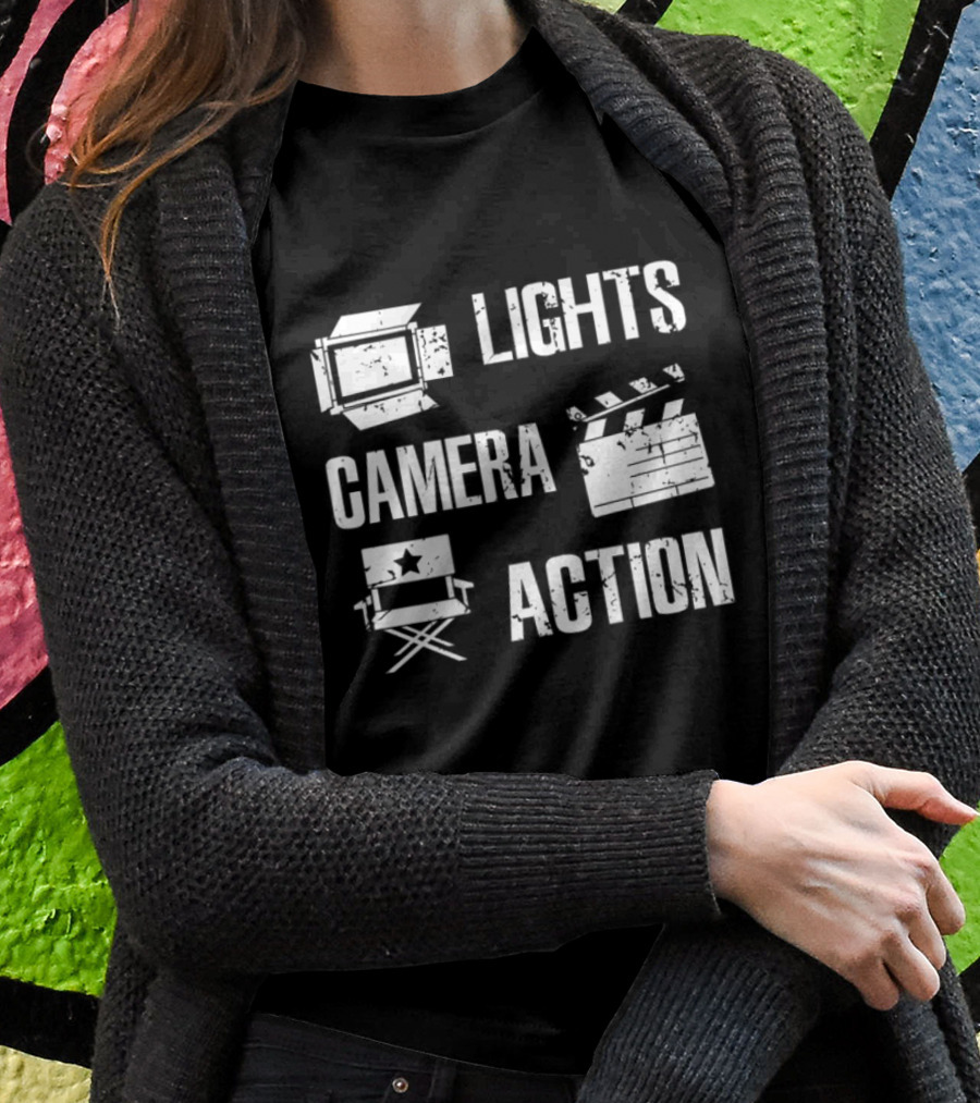 Lights Camera Action Movie Director Filmmaker Film Director Shirt
