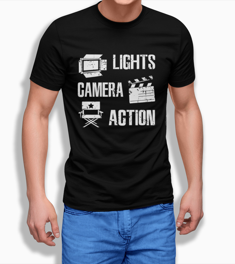 Lights Camera Action Movie Director Filmmaker Film Director Shirt