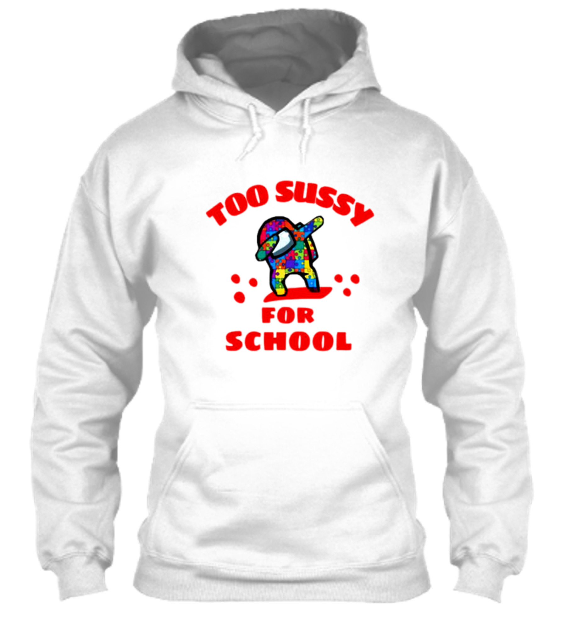 Too Sussy For School Among Us Dab Puzzle Shirt