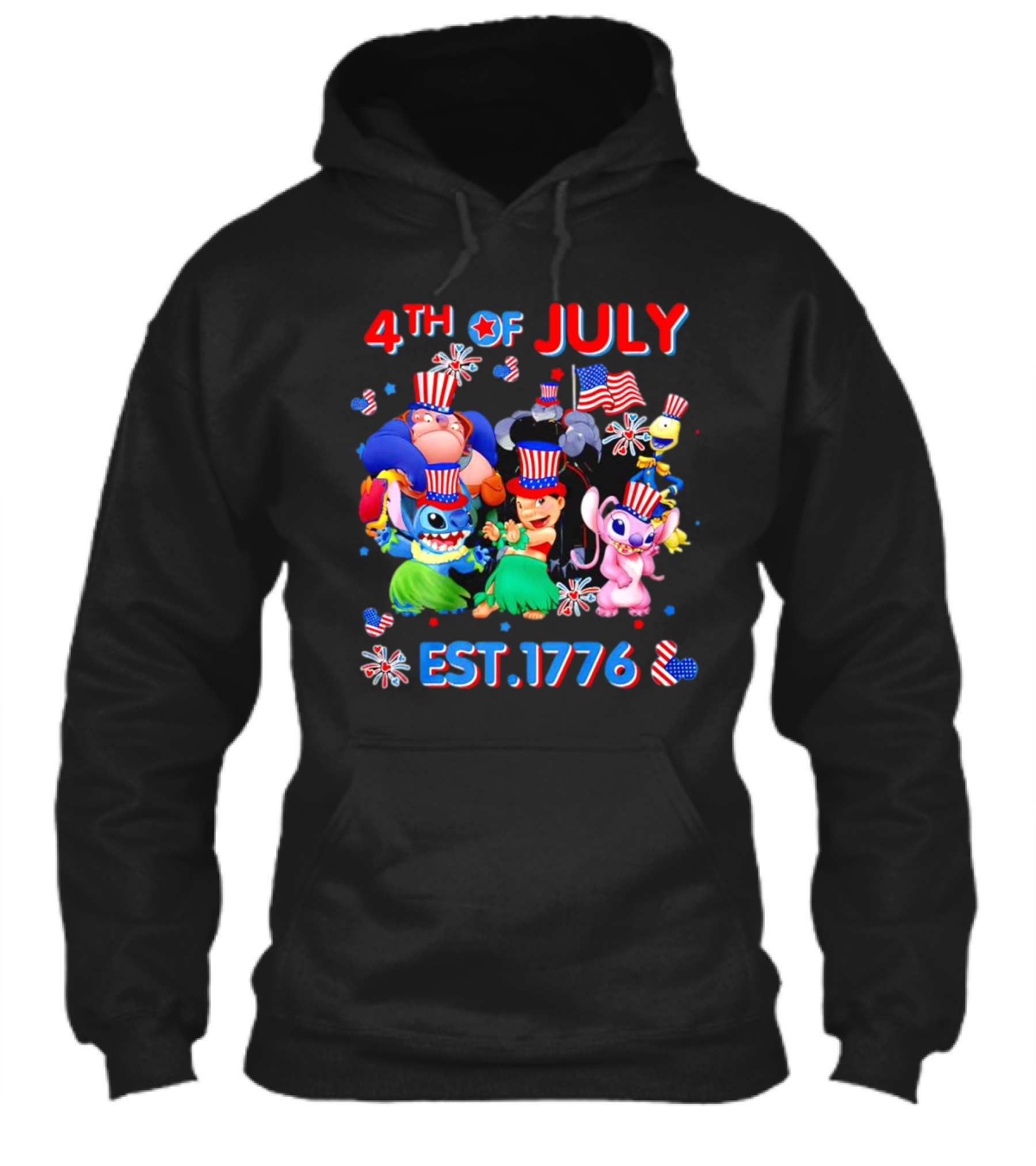4Th Of July Lilo And Stitch Disney Est 1776 Shirt