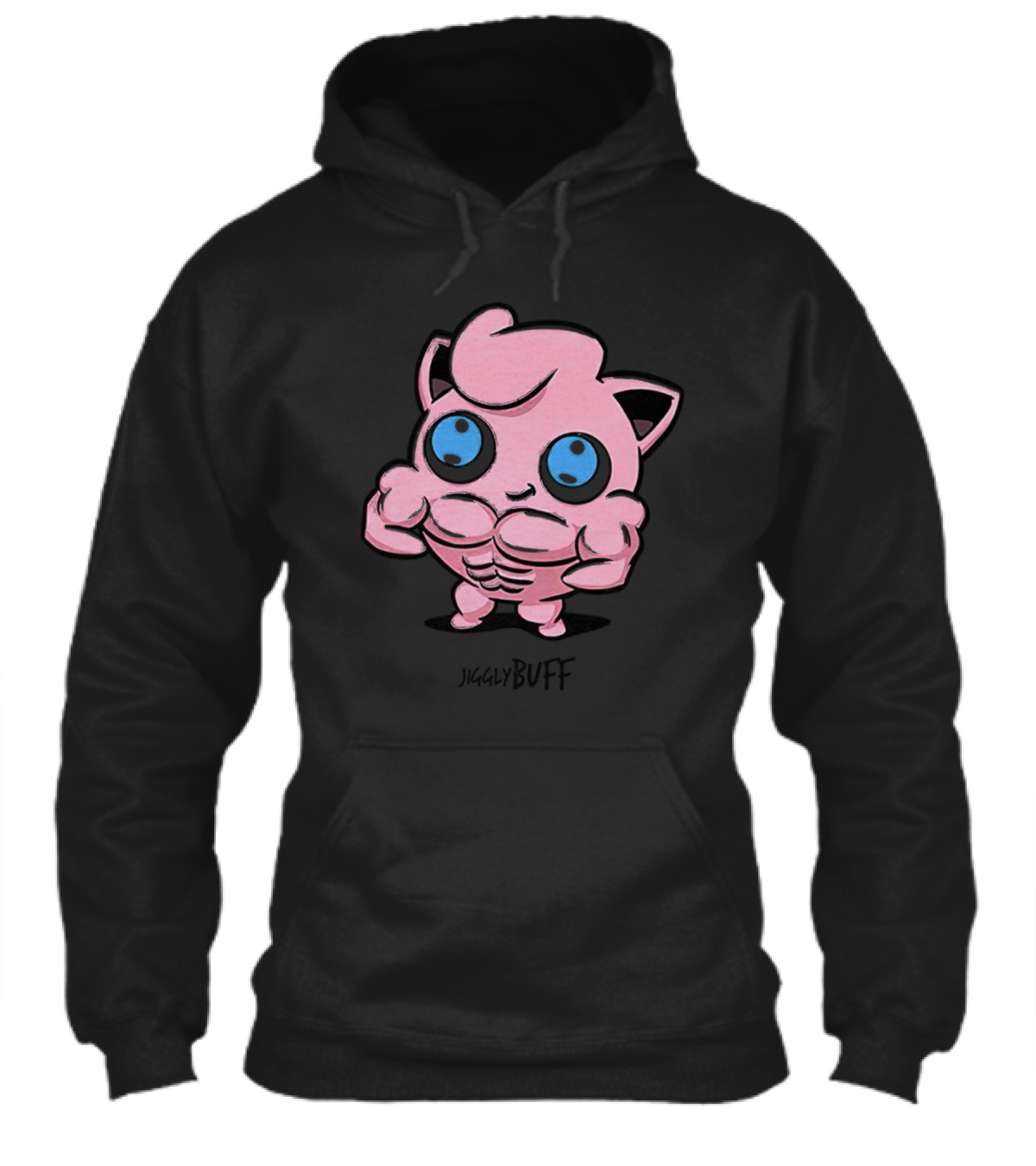 Jigglybuff Muscle Buff Pink Character With Blue Eyes Shirt
