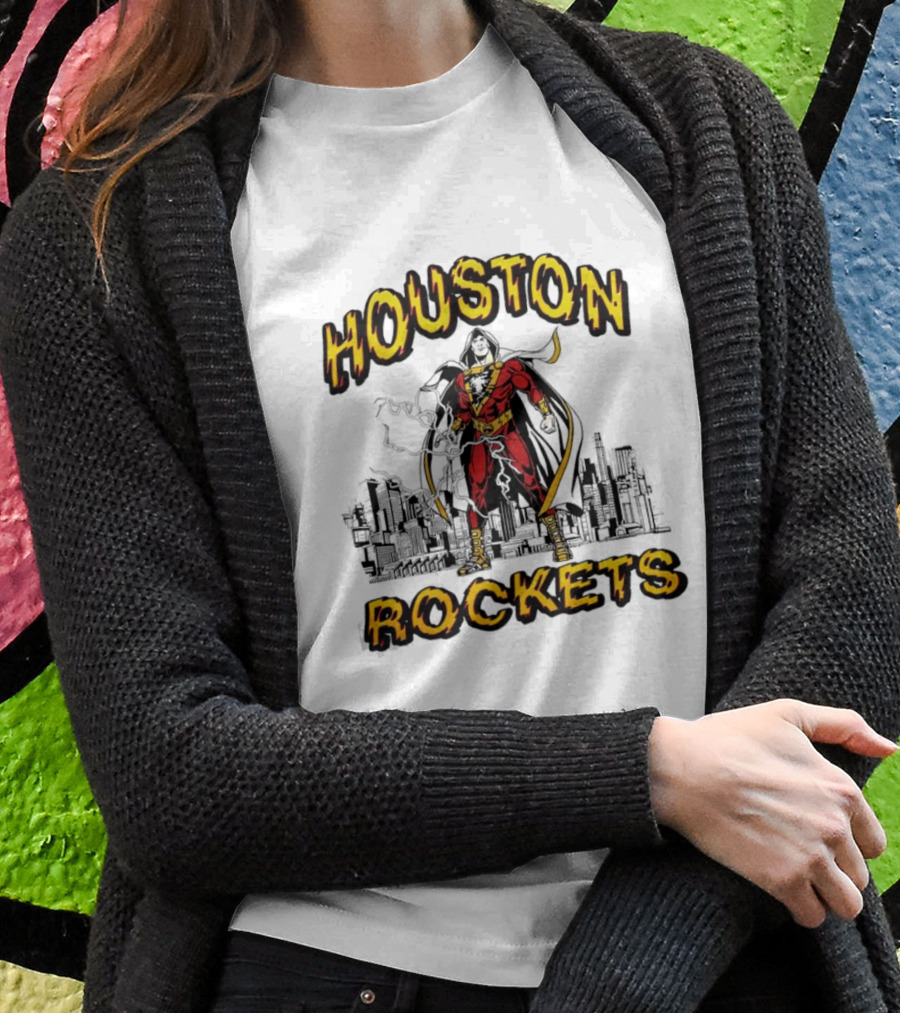 Shazam Houston Rockets Collaboration Hero Shirt