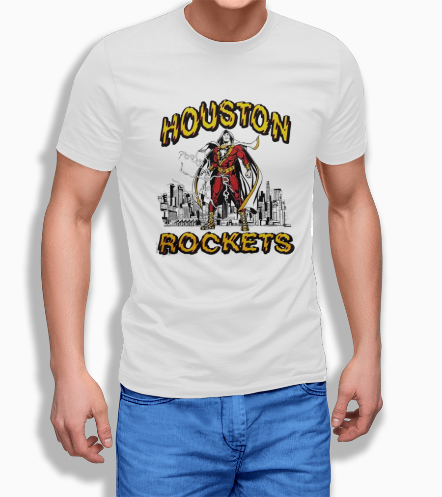 Shazam Houston Rockets Collaboration Hero Shirt