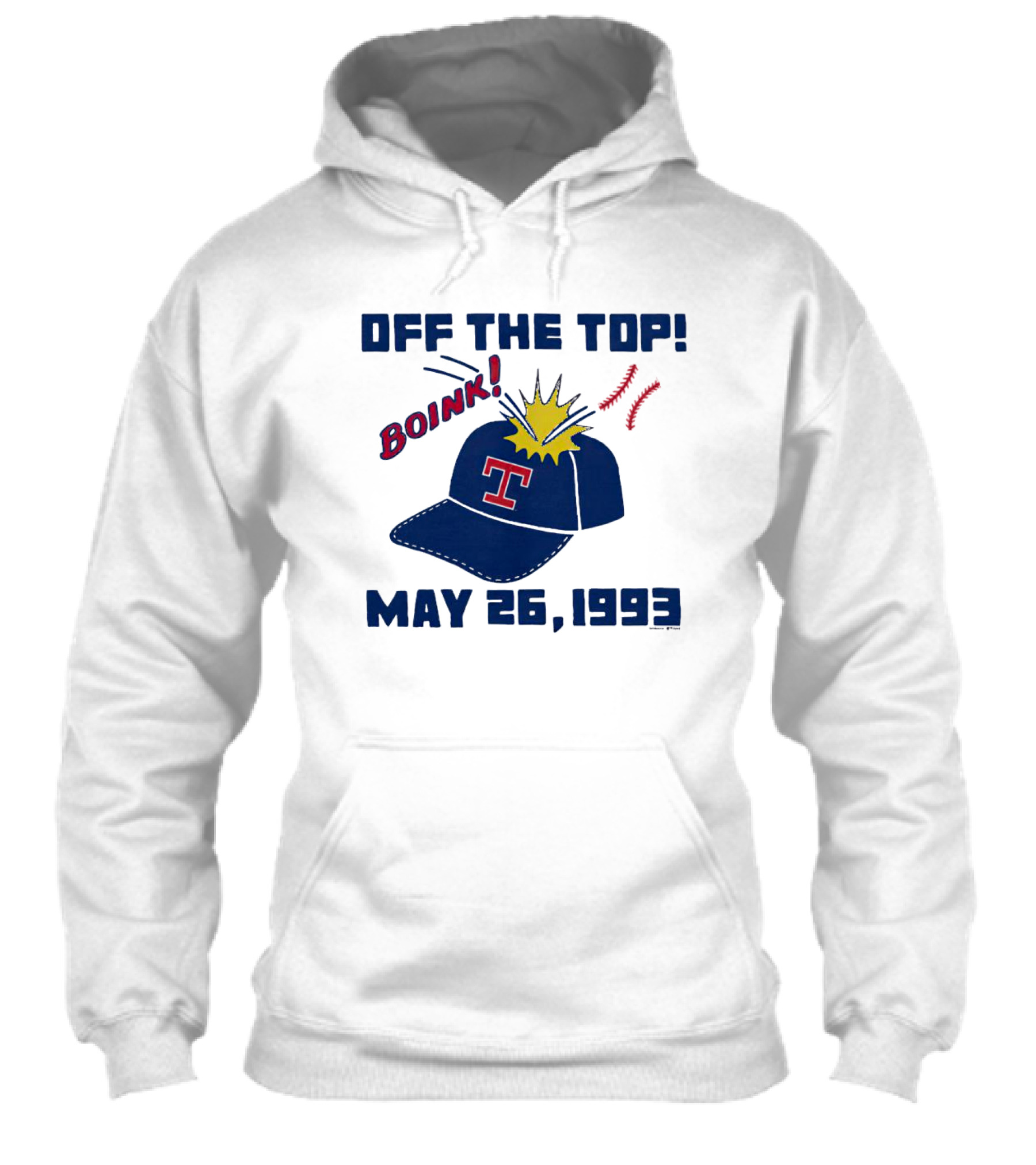 Texas Rangers Off The Top Boink May 26 1993 Baseball Cap Explosion Shirt