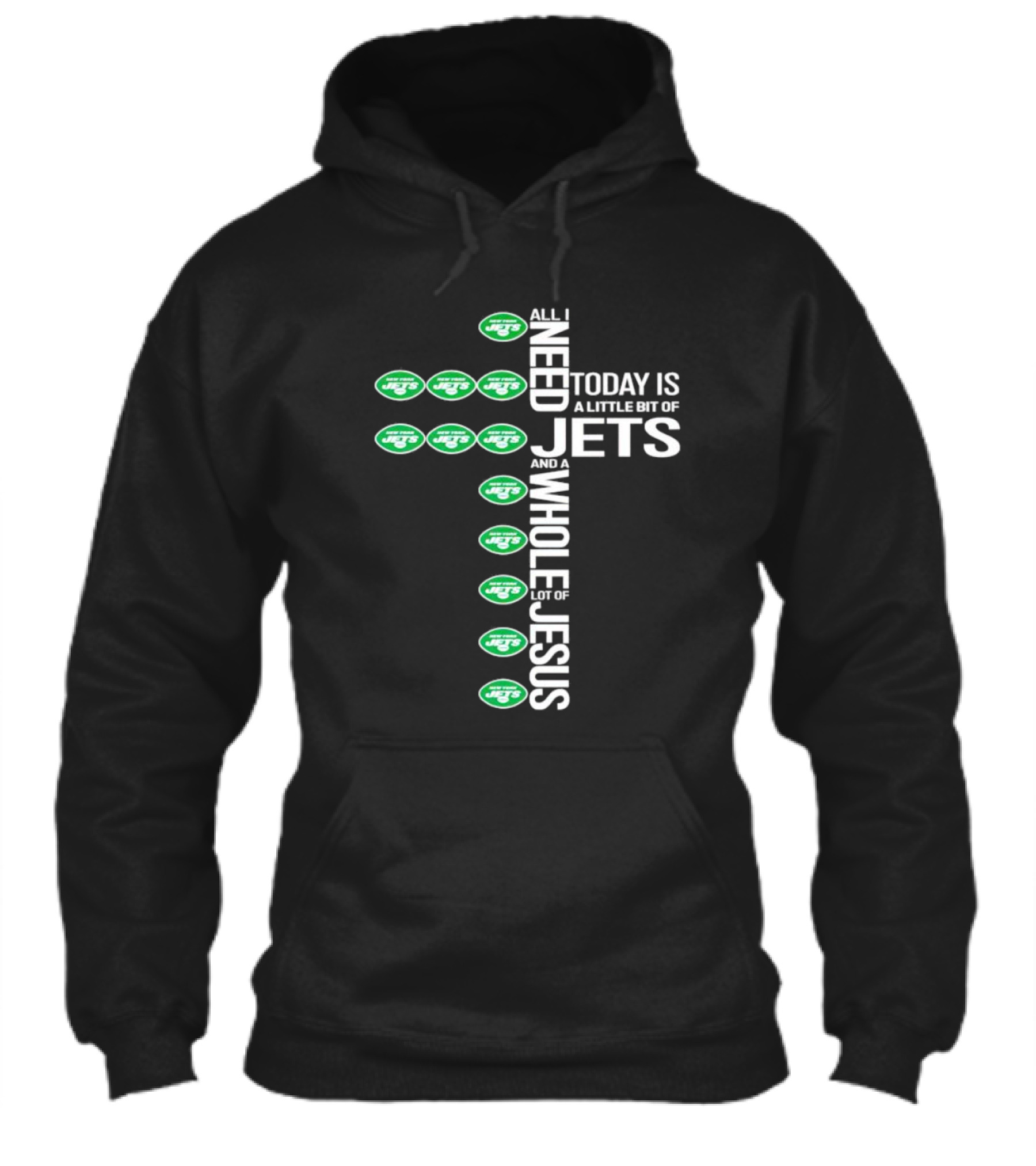 New York Jets Little Bit Whole Lot Jesus Cross Shirt